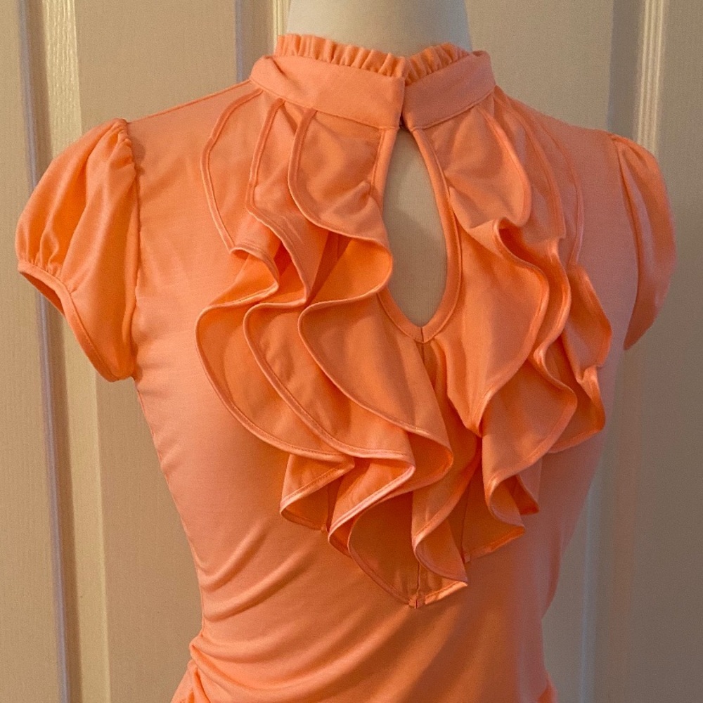 Peach Blouse Ruffles